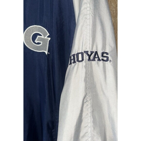 VTG 90’s Team Edition Apparel  Varsity Jacket Blue/Grey Hoyas Men’s Large - Picture 5 of 10